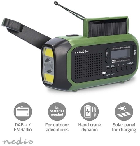 Noodradio Nedis DAB+ FM zonnepaneel 1 Stuk-4