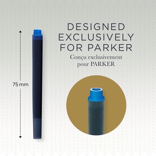 Inktpatroon Parker Quink uitwasbaar blauw 5 stuks 5 Stuk-3