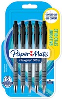 Balpen Paper Mate Flexgrip Ultra M zwart 5 stuks 5 Stuk