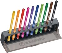 Viltstift STABILO Pen 68 M clickset à 10 kleuren 10 Stuk-2