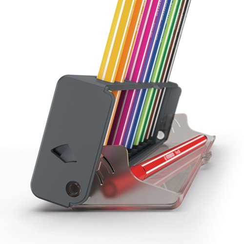 Viltstift STABILO Pen 68 M clickset à 10 kleuren 10 Stuk-1