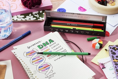 Viltstift STABILO Pen 68 M clickset à 10 kleuren 10 Stuk-3