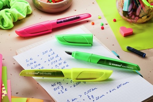 Vulpen STABILO Easybuddy medium neon groen blister à 1 stuk-3
