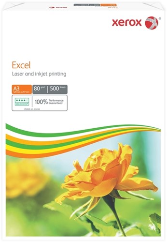 Kopieerpapier Xerox Excel A3 80gr wit 500 Vel