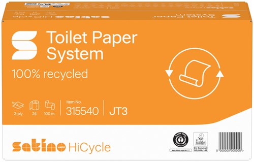 Toiletpapier Satino JT3 HiCycle systeemrol 315540 24 Rol-2