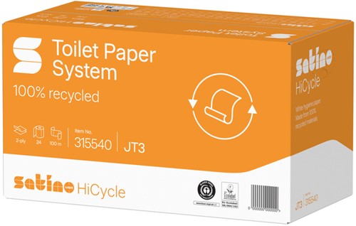 Toiletpapier Satino JT3 HiCycle systeemrol 315540 24 Rol-3