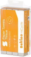 Handdoek Satino PT2 HiCycle z-vouw 2-laags 206x240mm 25x150 vel wit 278550-3