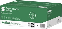 Handdoek Satino PT2 GreenGrow 2laags 278610 25 pak