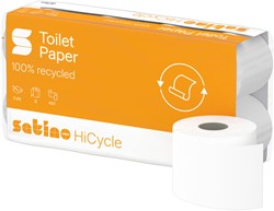 Toiletpapier Satino MT1 HiCycle 2-laags 8x400 vel wit 067800