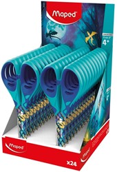Schaar Maped Dragon 13cm display 24 stuks blauw 1 Stuk