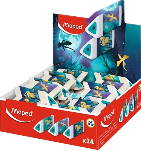 Gum Maped Dragon display 24 kleuren assorti 1 Stuk