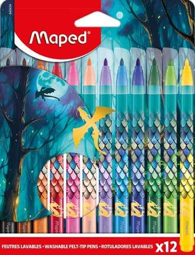Viltstift Maped Dragon set 12 kleuren 12 Stuk