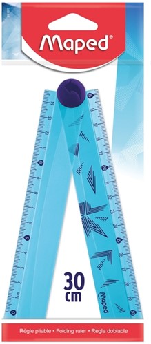 Liniaal Maped Arctic Vibes 30cm opvouwbaar blauw 1 Stuk