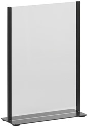 Kaarthouder Europel zwart metaal met acryl bord A4 1 Stuk