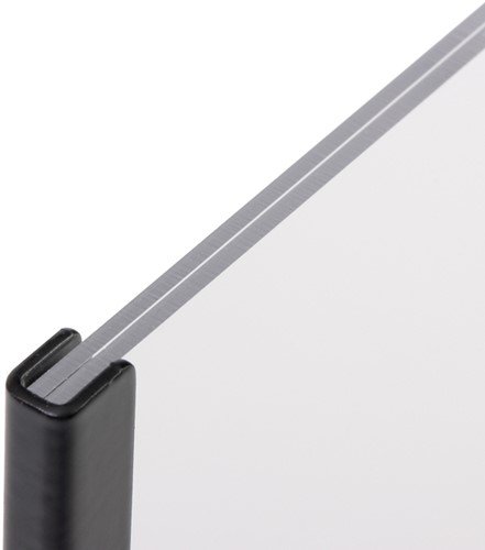 Kaarthouder Europel zwart metaal met acryl bord A5 1 Stuk-5