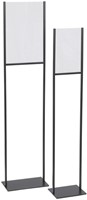 Infostandaard  zwart metaal met acryl bord A3 1 Stuk-2