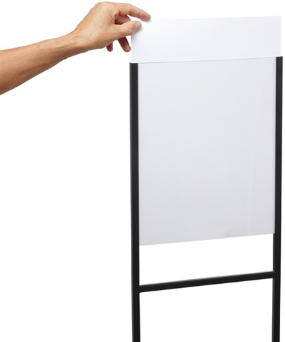 Infostandaard zwart metaal met acryl bord A4 1 Stuk-3