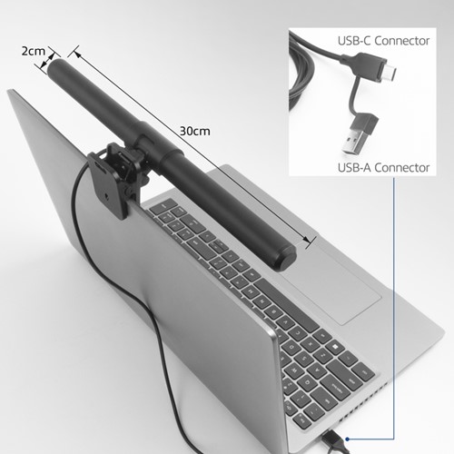 Laptop lamp ACT Clip-on led dimbaar USB 1 Stuk-1