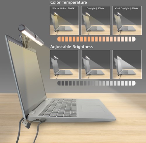 Laptop lamp ACT Clip-on led dimbaar USB 1 Stuk-3