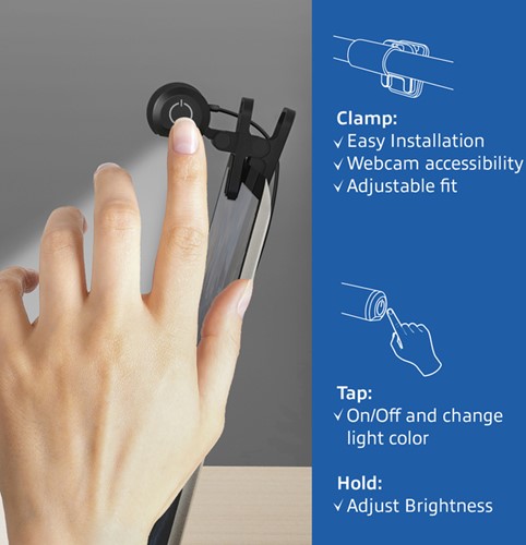 Laptop lamp ACT Clip-on led dimbaar USB 1 Stuk-4