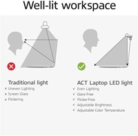 Laptop lamp ACT Clip-on led dimbaar USB 1 Stuk-5