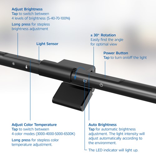 Monitor lamp ACT led dimbaar USB 1 Stuk-1
