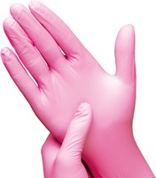 Handschoen Hynex nitril M roze 3.5gr 100 stuks 100 Stuk-2