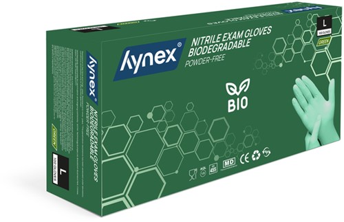 Handschoen Hynex nitril Bio L groen 3.5gr 100st 100 Stuk-2