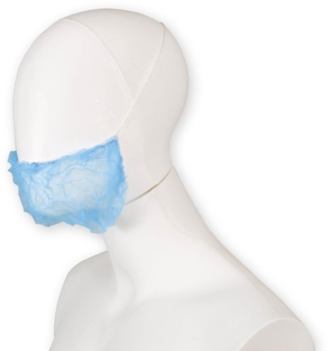 Baardnet Hynex non-woven blauw pp 100 stuks 100 Stuk-2