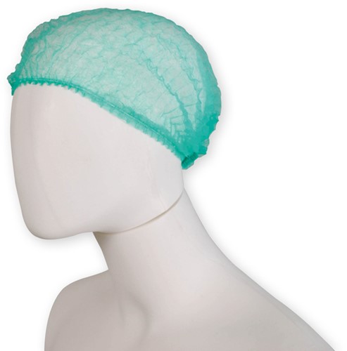 Haarnet Hynex clip non-woven groen pp 100 stuks 100 Stuk-2