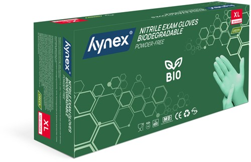 Handschoen Hynex nitril Bio XL groen 3.5gr 100st 100 Stuk-2