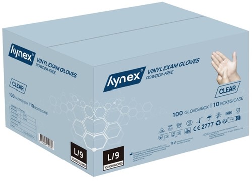 Handschoen Hynex vinyl L tr 4.5gr 100 stuks 100 Stuk-2