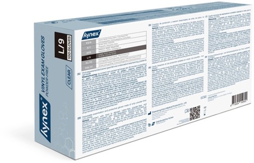 Handschoen Hynex vinyl L tr 4.5gr 100 stuks 100 Stuk-3