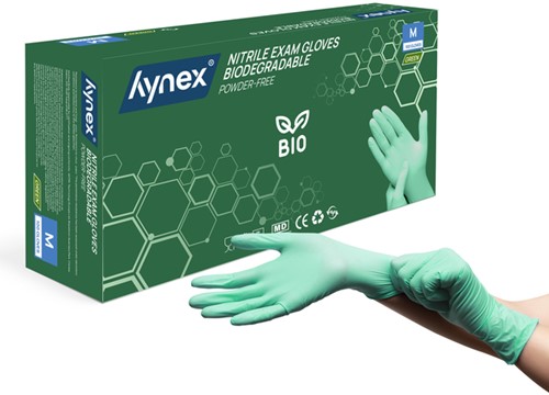 Handschoen Hynex nitril Bio M groen 3.5gr 100st 100 Stuk