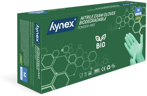 Handschoen Hynex nitril Bio M groen 3.5gr 100st 100 Stuk-2