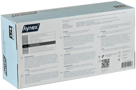 Handschoen Hynex latex L wit 5g 100 stuks 100 Stuk-2