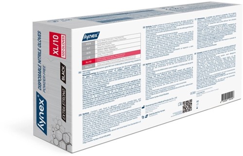 Handschoen Hynex Nitril XL zwart 5gr 100 stuk 100 Stuk-2