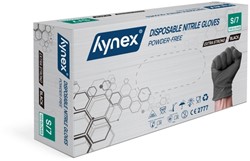 Handschoen Hynex nitril S zwart 5gr extra sterk 100 stuks