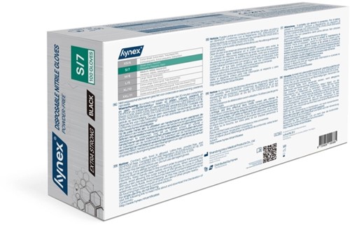 Handschoen Hynex Nitril S zwart 5gr 100 stuks 100 Stuk-2