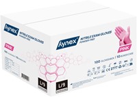 Handschoen Hynex nitril L roze 3.5gr 100 stuks 100 Stuk-2