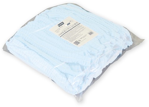 Haarnet Hynex clip non-woven wit pp 100 stuks 100 Stuk