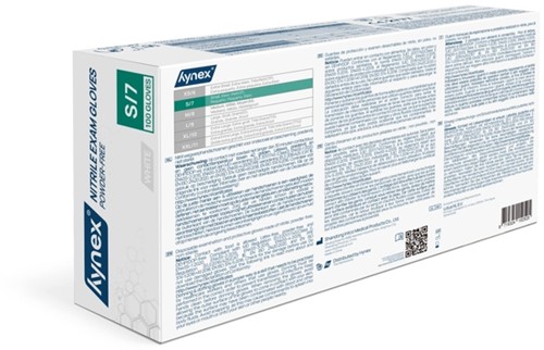 Handschoen Hynex nitril S wit 3.5gr 100 stuks 100 Stuk-1