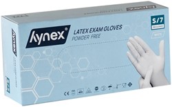 Handschoen Hynex latex S wit 5gr 100 stuks 100 Stuk