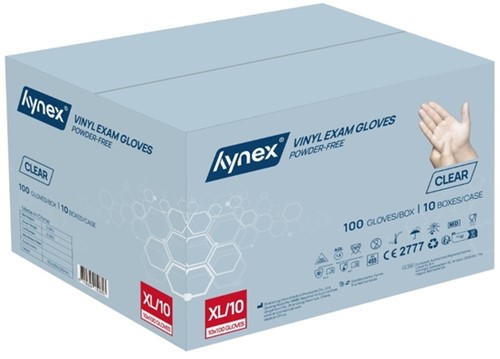 Handschoen Hynex vinyl XL tr 4.5gr 100 stuks 100 Stuk-1
