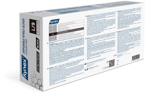Handschoen Hynex nitril L zwart 5gr 100 stuks 100 Stuk-2