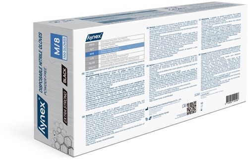 Handschoen Hynex nitril M zwart 5gr 100 stuks 100 Stuk-2