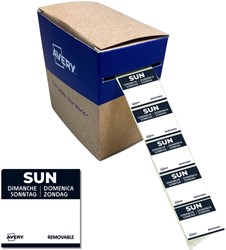 Etiket Avery HACCP zondag-zwart 25x25mm 1000st 1000 Stuk
