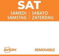 Etiket Avery HACCP zaterdag-oranje 25x25mm 1000st 1000 Stuk-2