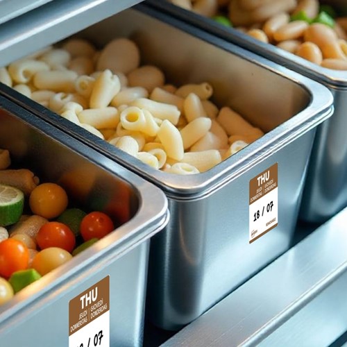 Etiket Avery HACCP donderdag-bruin 25x25mm 1000st 1000 Stuk-3