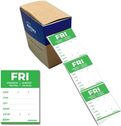 Etiket Avery HACCP vrijdag-groen 40x56mm 500st 500 Stuk